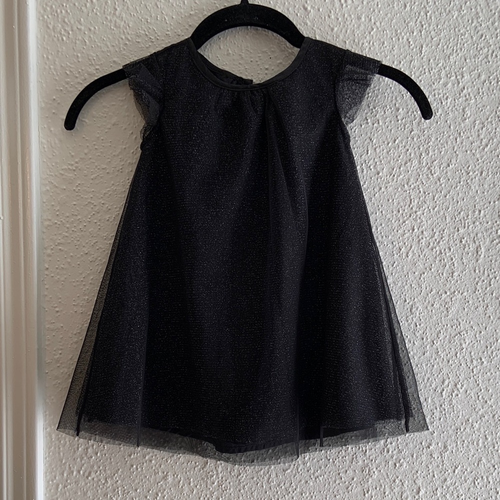 Baby Gap Elegant Black Tulle Dress T2